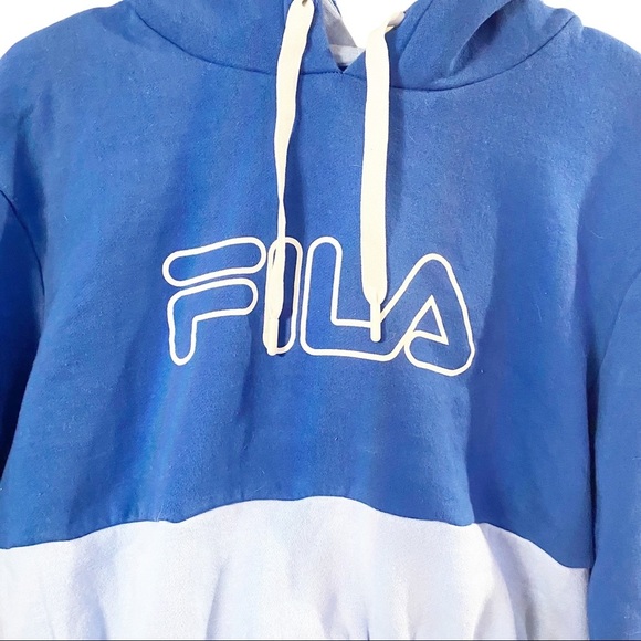 FILA Cropped Blue Hoodie - Picture 4 of 5